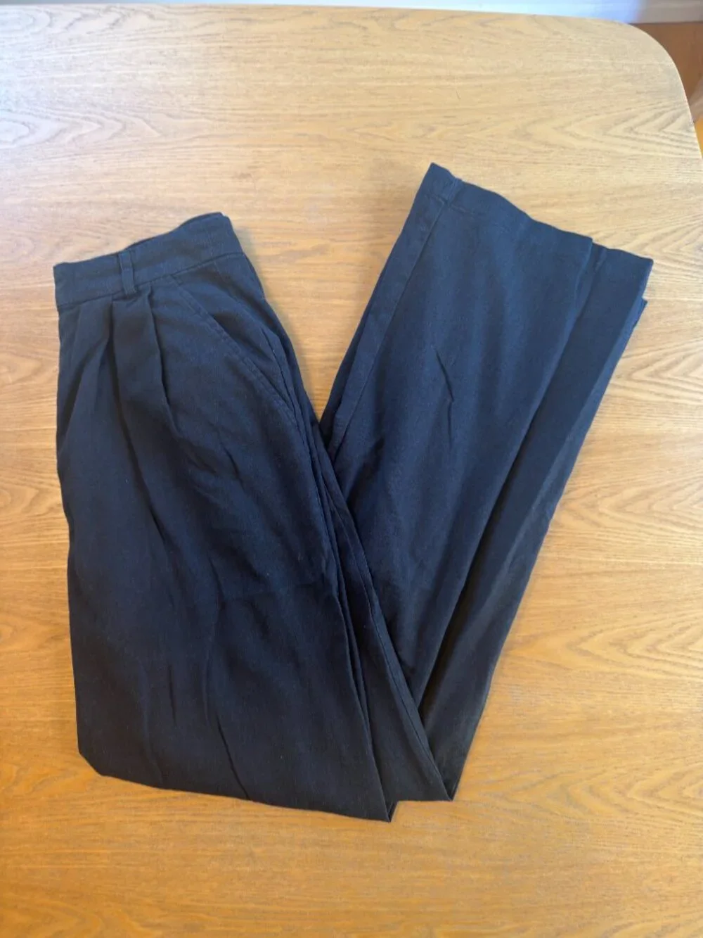 Reformation Black Linen Deadstock Earl Pant Size 2